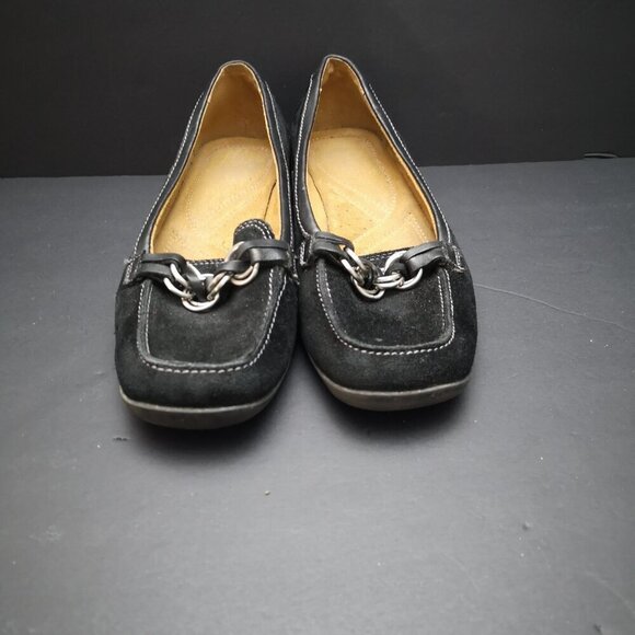Naturalizer Ladies Size 8 1/2 Carlene Leather Upper Black Loafers - Picture 4 of 8